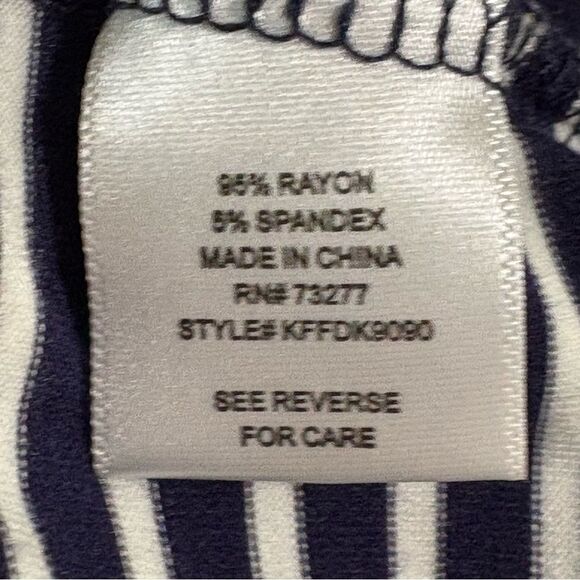 Love Fire Sheath Midi Dress Women’s M Black White Striped Tank Ruching Sides. - Picture 8 of 10